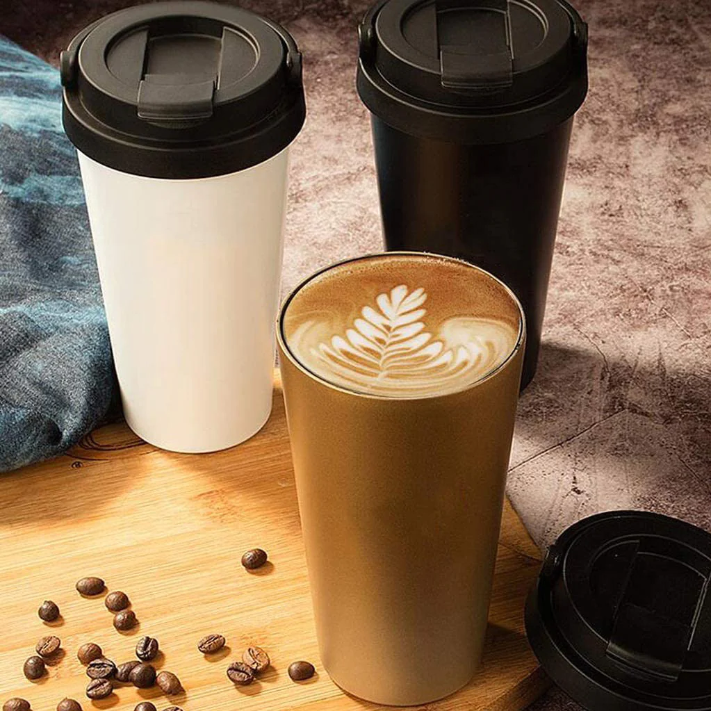 Stainless Steel Travel Mug with Cover Handle - Lunaz Shop