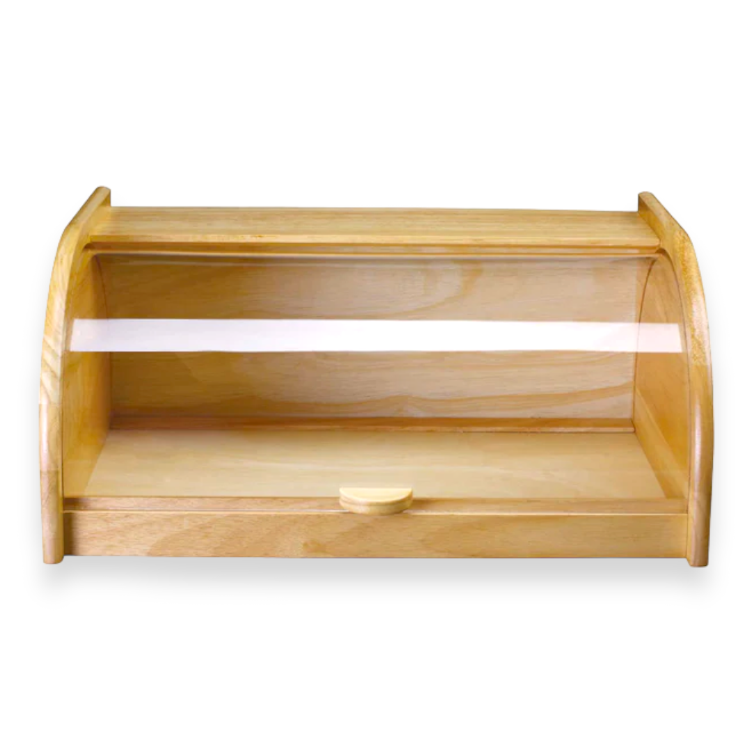 Wooden Bread Box with Acrylic Cover - Lunaz Shop
