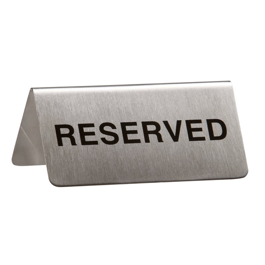 Reserved stainless steel sign - Lunaz Shop
