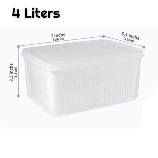 Food Storage Container with Strainer 4L - Lunaz Shop