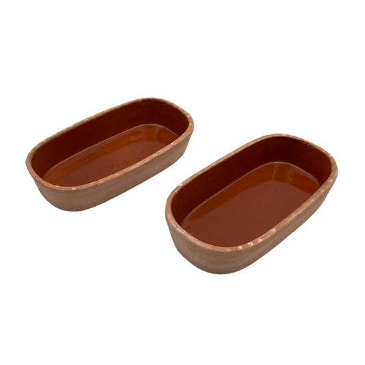 Set of 2 Deep Oval Dishes 21x11x4cm - Lunaz Shop