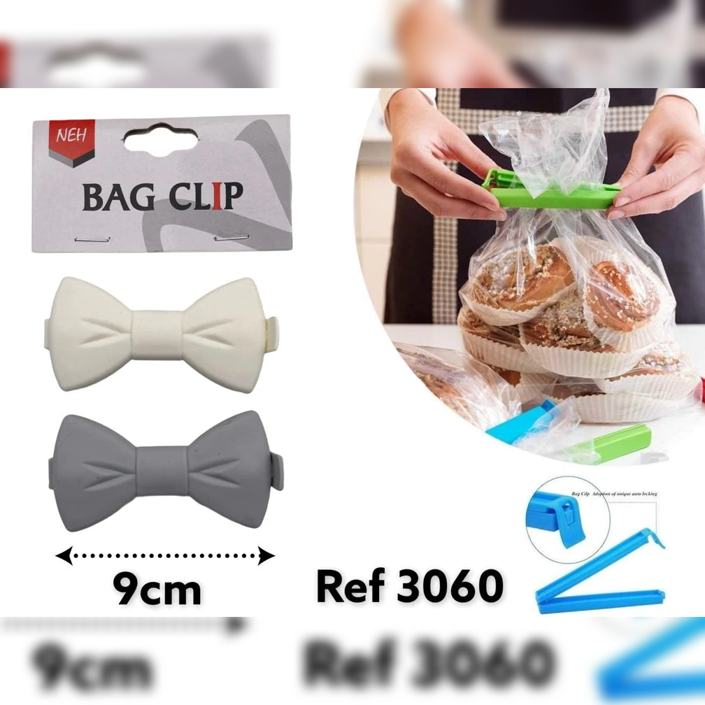 Plastic Bag Clip Bowtie Shape X2 - Lunaz Shop