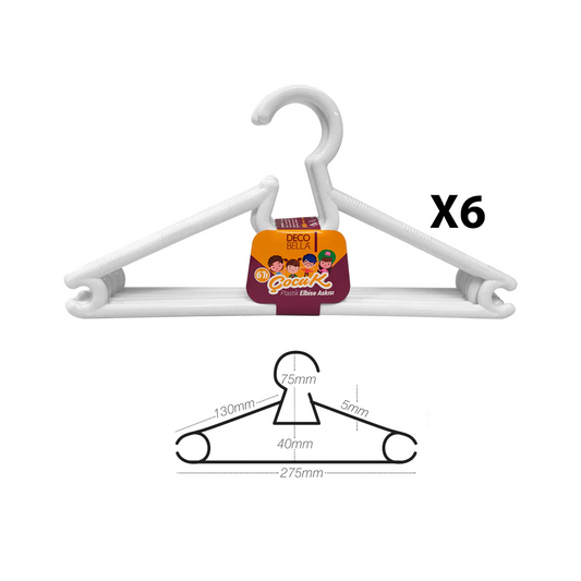 Plastic Kids Hanger X6 - Lunaz Shop
