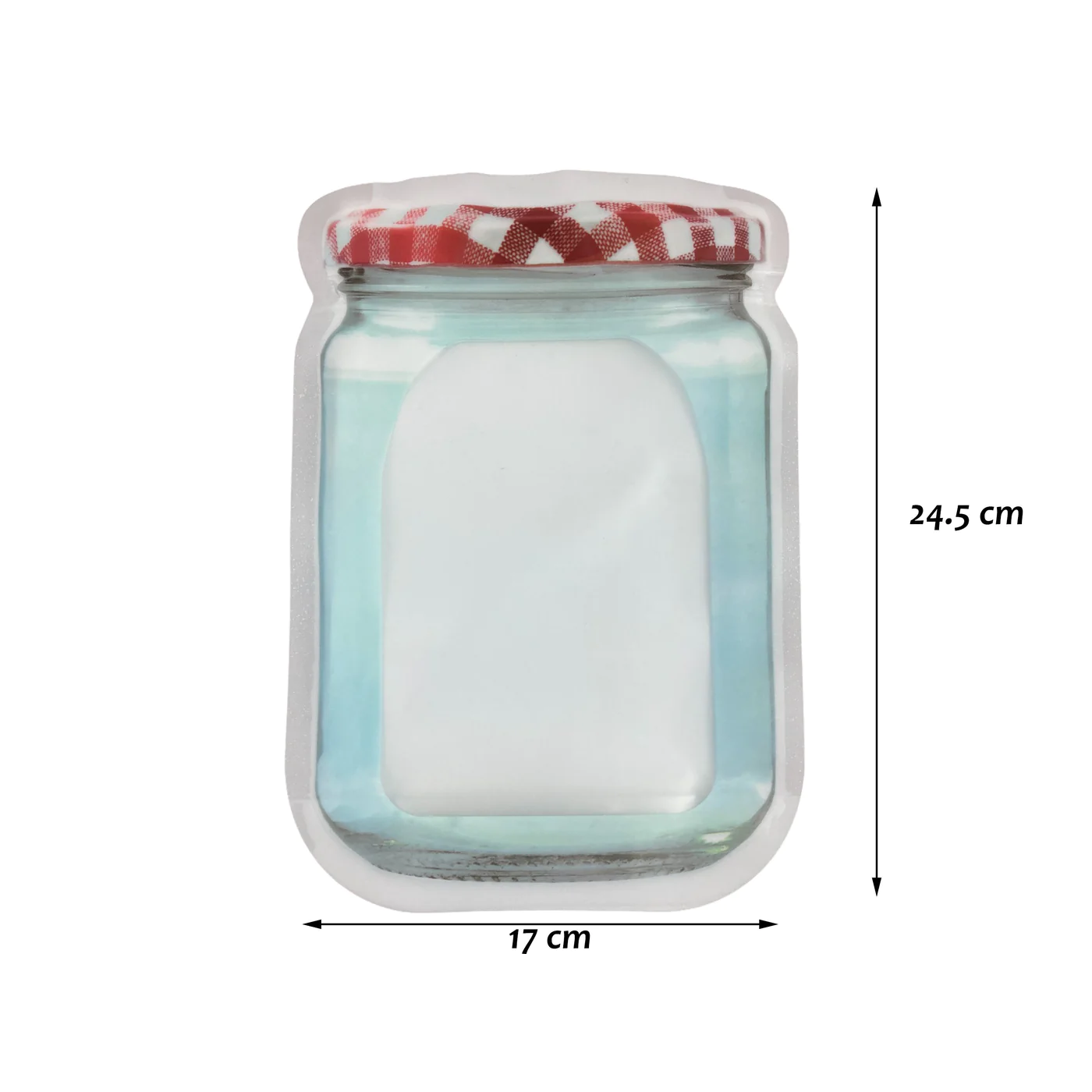 Reusable lock & seal bag checkered cover jar X12 - Lunaz Shop