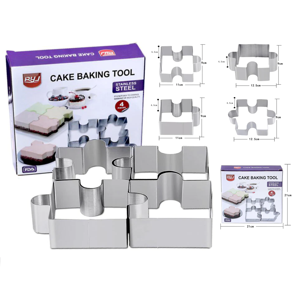 Puzzle Shaped Rings for Cake - Lunaz Shop