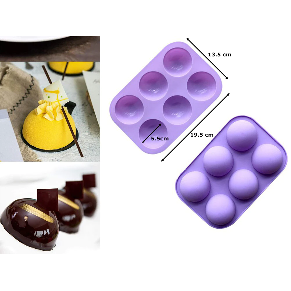 Silicone Small Sphere Mold 6 cavities - Lunaz Shop