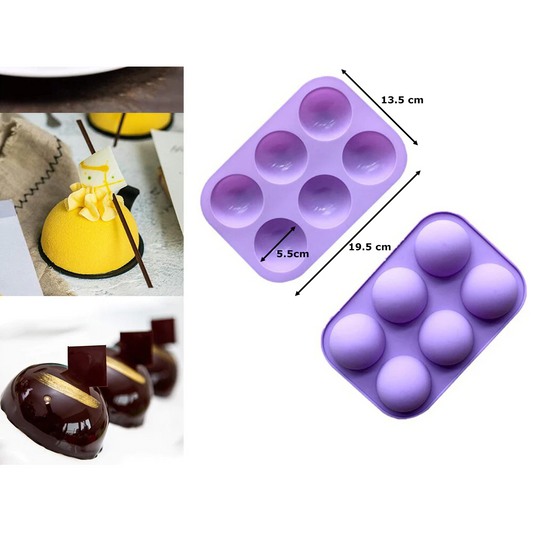 Silicone Small Sphere Mold 6 cavities - Lunaz Shop