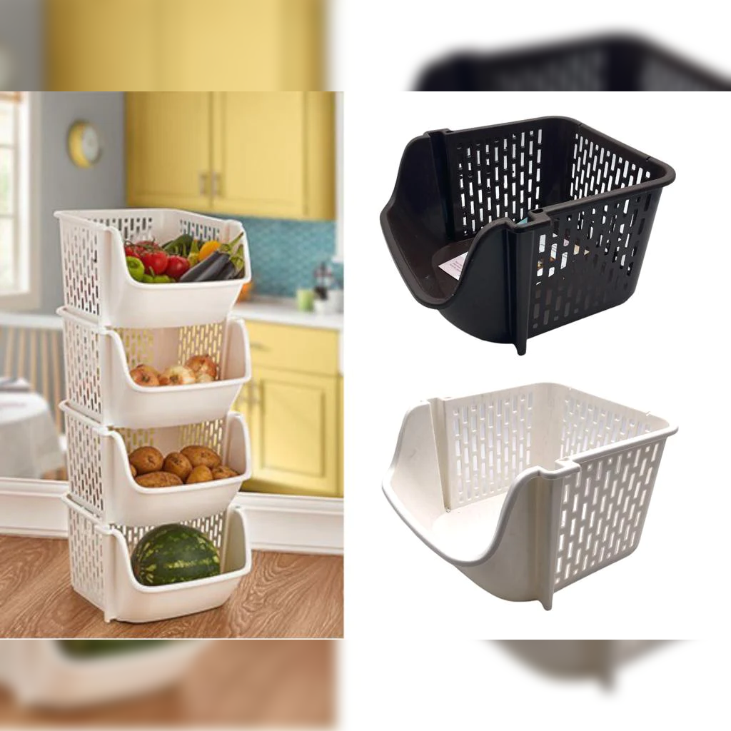 Single Plastic Basket 34x34x21 cm - Lunaz Shop