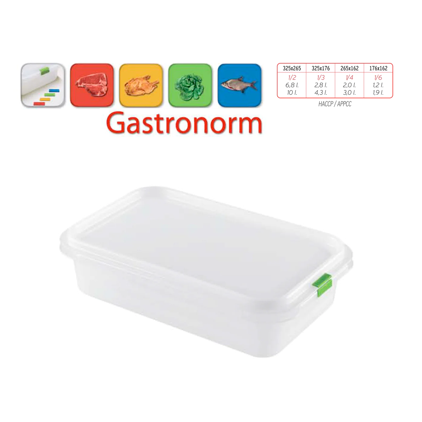 Low Gastronorm Plastic Storage Container - 2 lt - Lunaz Shop