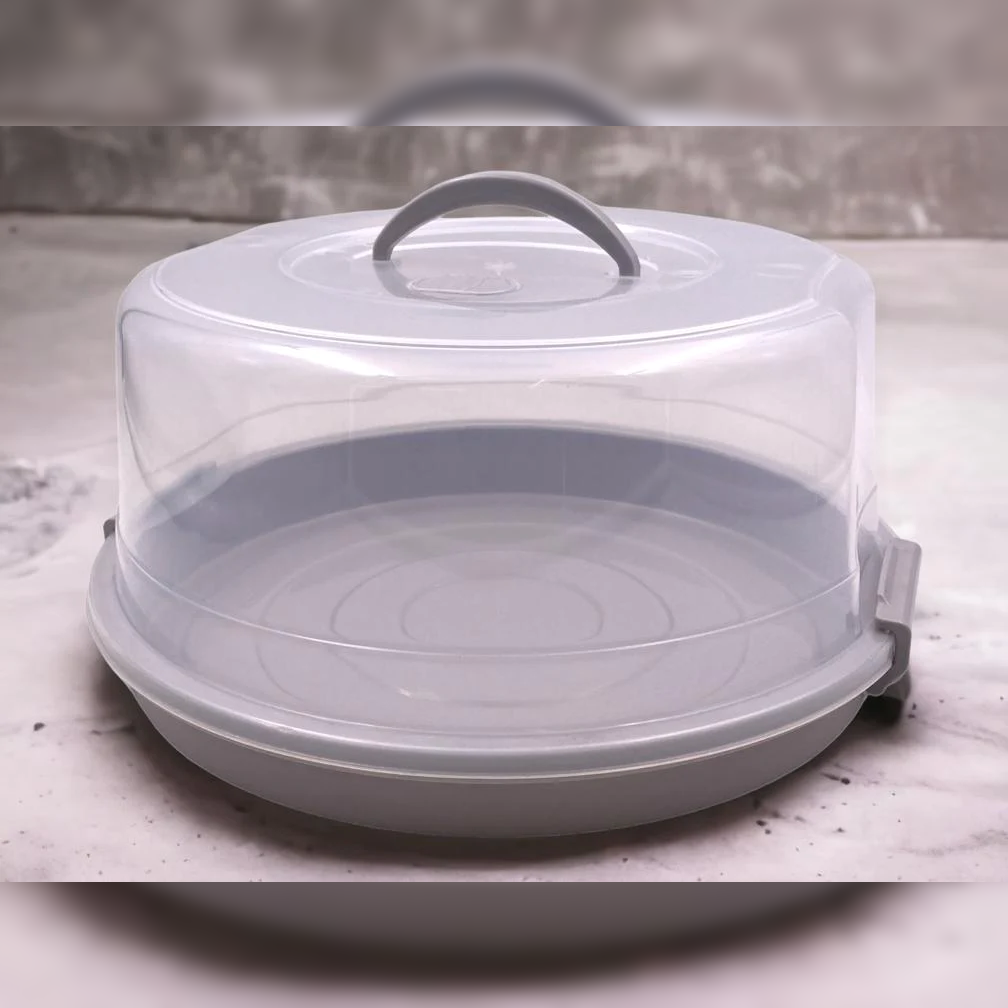 Maxi Round Cake Container with High Cover & Handle - Lunaz Shop