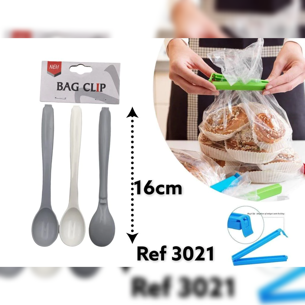 Plastic Bag Clip Spoon Shape X3 - Lunaz Shop