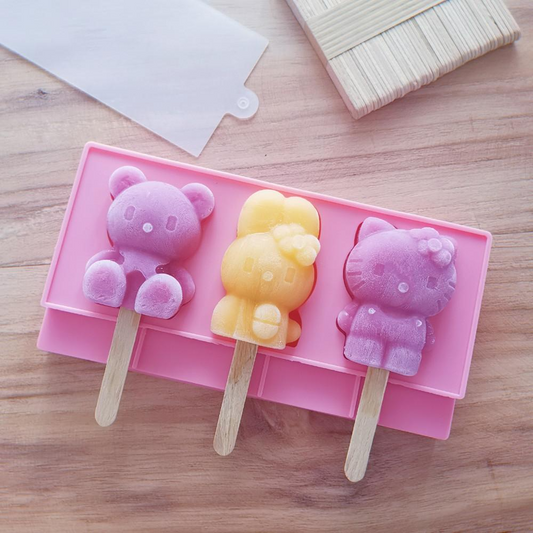 Silicone Popsicle Molds with Cover and Wooden Sticks - Lunaz Shop